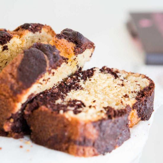 Chocolate & Vanilla Marble Loaf Cake