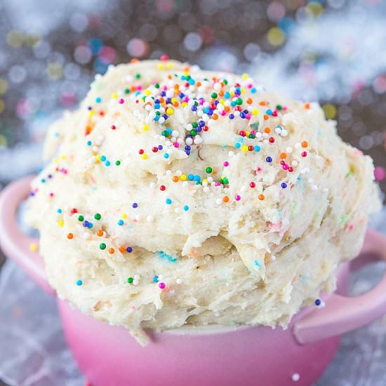 Healthy Cake Batter Dip For One