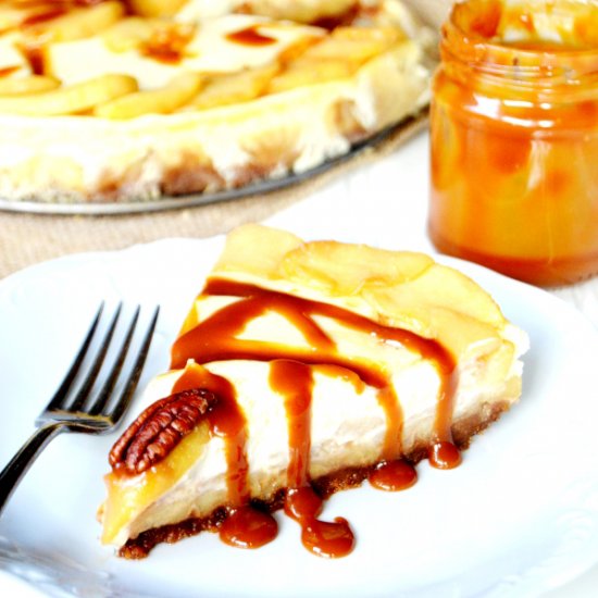 Salted Caramel Apple Cheesecake