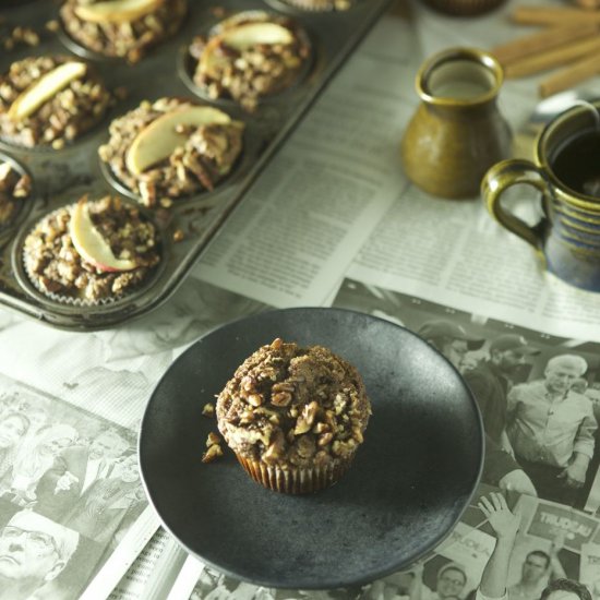 Cinnamon Apple Streusel Muffins