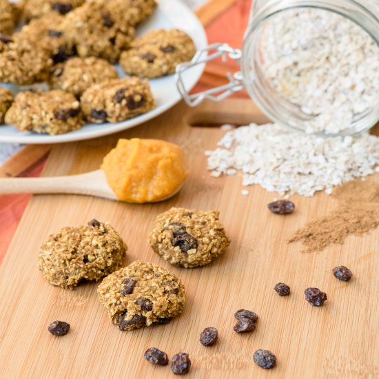 Healthy Pumpkin Oatmeal Cookies