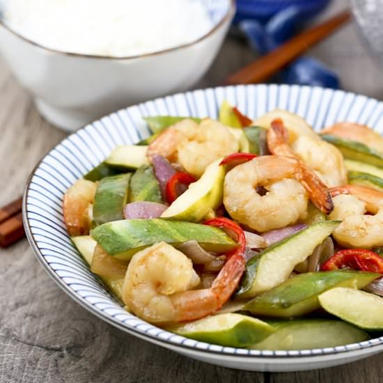 Pickled Cucumber and Shrimp Stir Fr