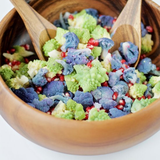 Romanesco and Cauliflower Salad