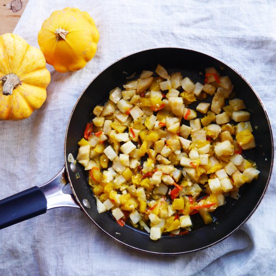 Celeriac and Pumpkin Mash