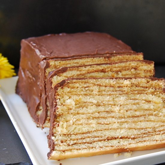 Orange-layered Schichttorte