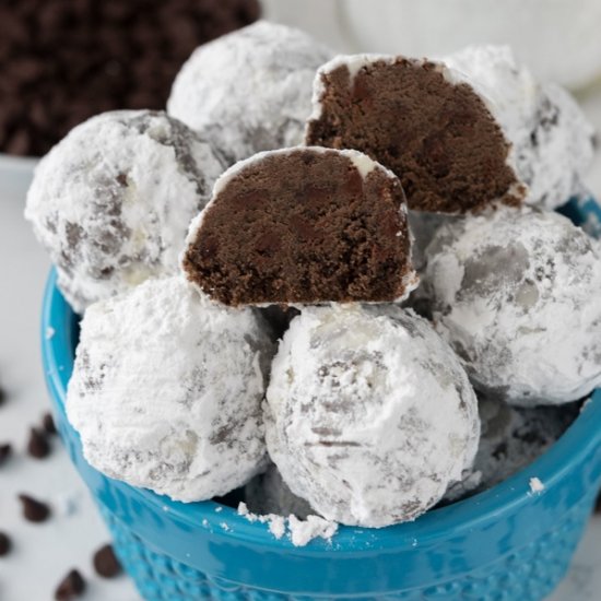 Double Chocolate Snowball Cookies