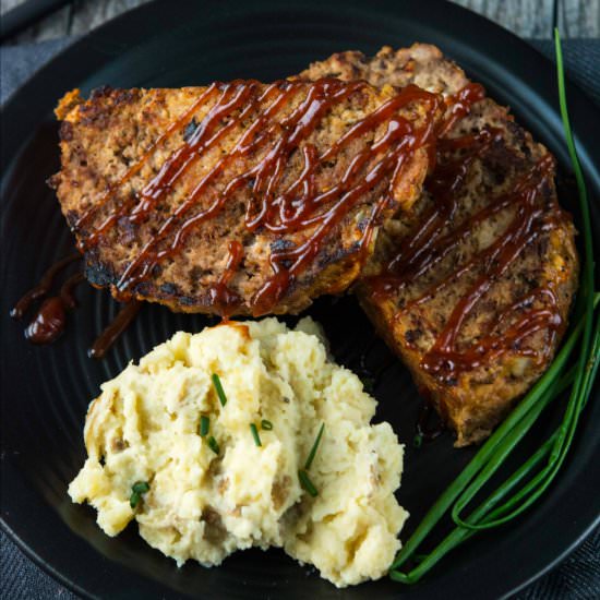 Crock Pot Meatloaf & Mashed Potatoes