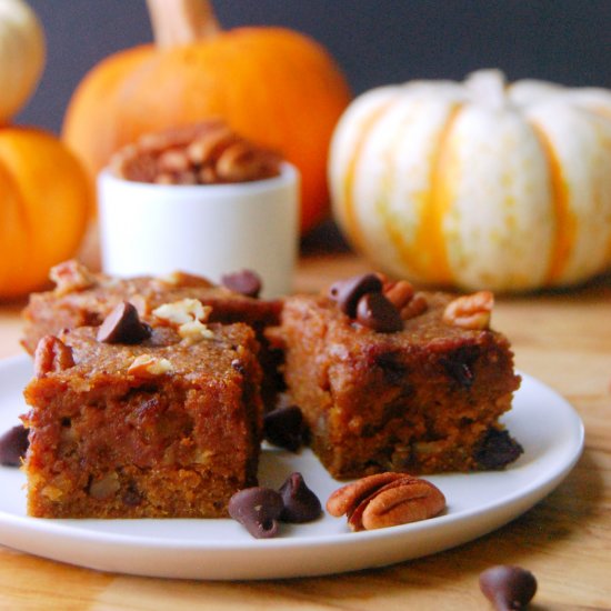 Whole Wheat Pumpkin Blondies