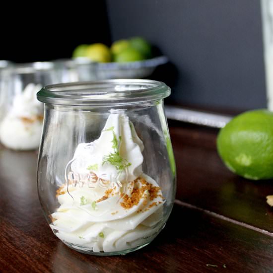 Coconut Key Lime Cheesecake Jars