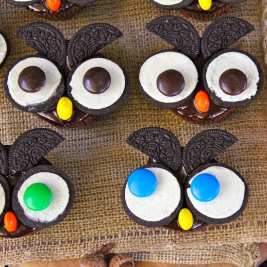 Cookies & Cream Owl Cupcakes