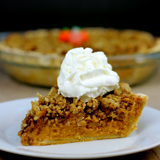 Pumpkin Pecan Streusel Pie