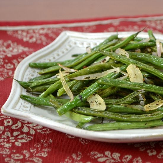 Roasted Green Beans with Herbs