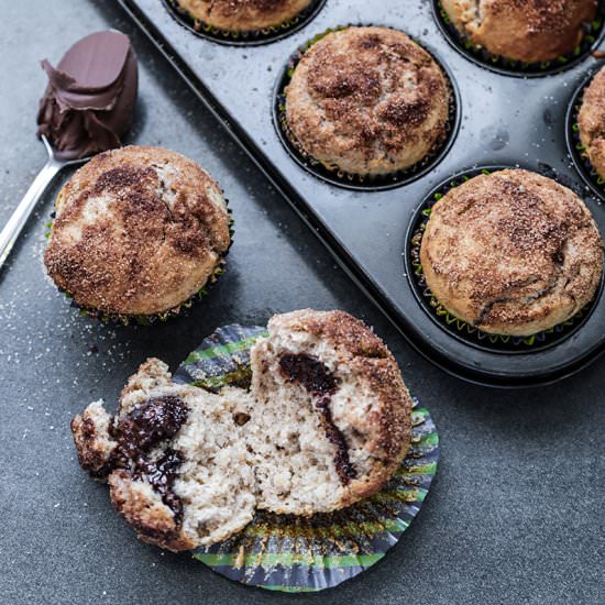 Banana Cinnamon Nutella Muffins