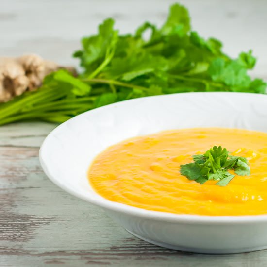 Coconut Carrot & Ginger Soup