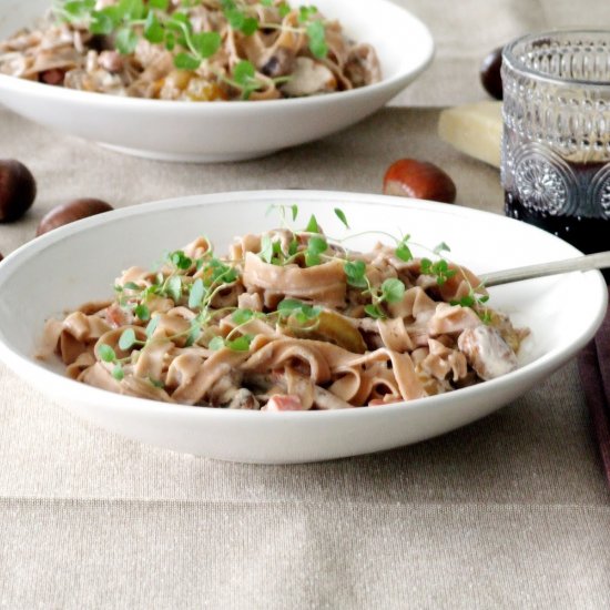 Homemade Chestnut Fettuccine