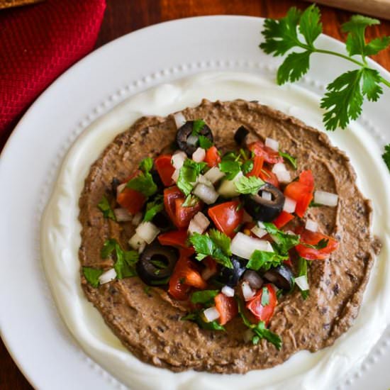 Black Bean Hummus Taco Dip