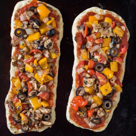 Vegetarian Flatbread Pizza