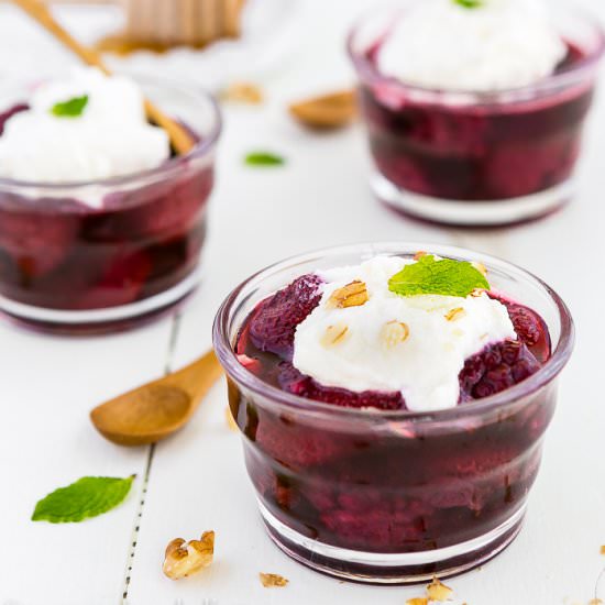 Wine Poached Berries