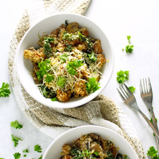 Cauliflower Couscous with Sausage