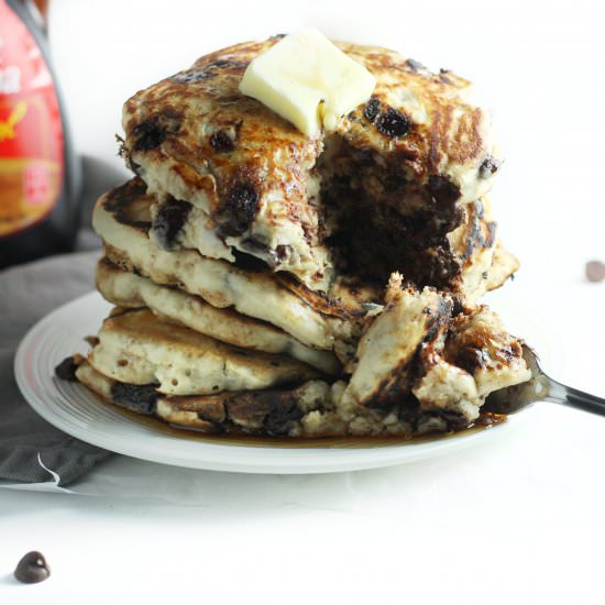 Chocolate Chip Oatmeal Cookie Pancakes