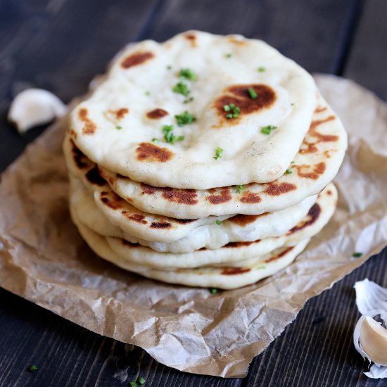 Homemade Garlic Naan Bread