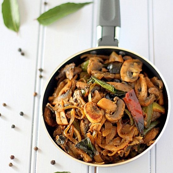 Mushroom Pepper Fry