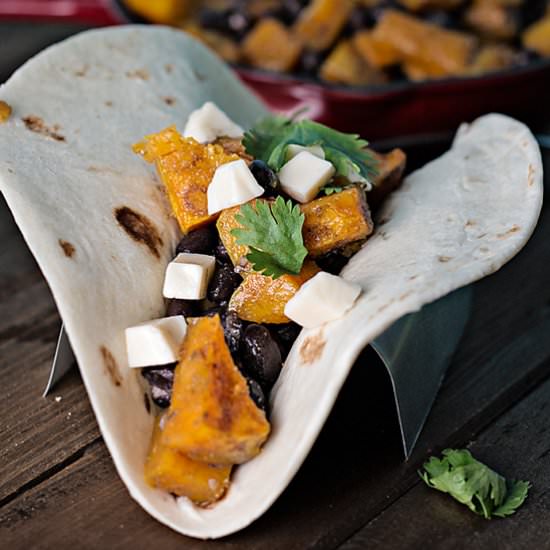 Butternut Squash & Black Bean Tacos