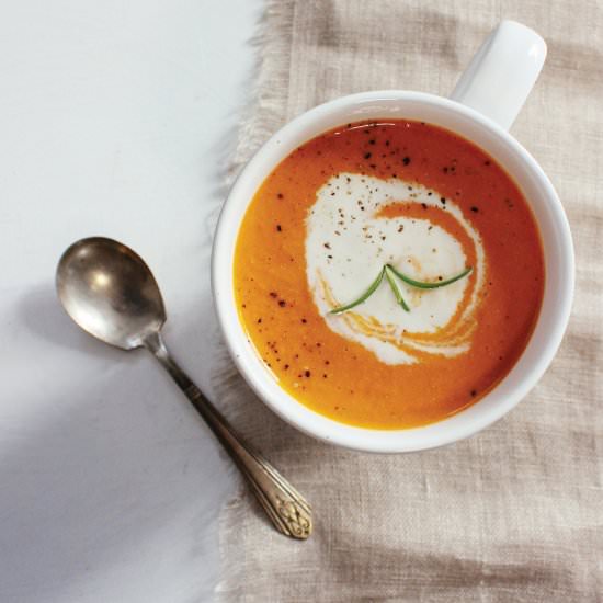 Roasted Red Pepper & Tomato Bisque