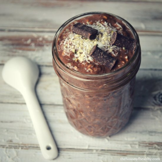 Carob+Honey Overnight Oats