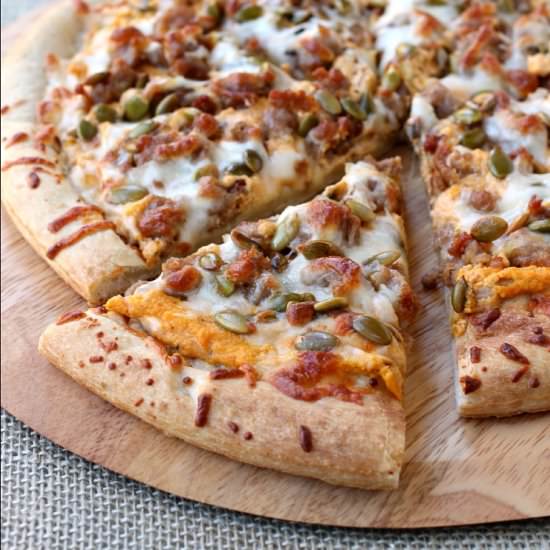 Spicy Sausage and Pumpkin Pizza