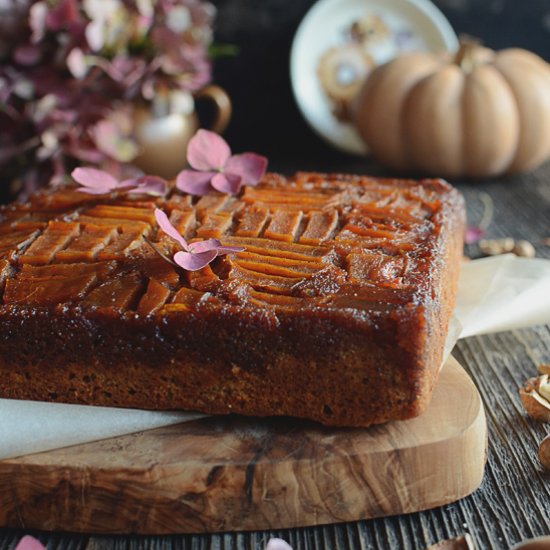 Upside Down Pumpkin Cake