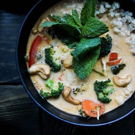 Thai Red Curry Coconut Soup