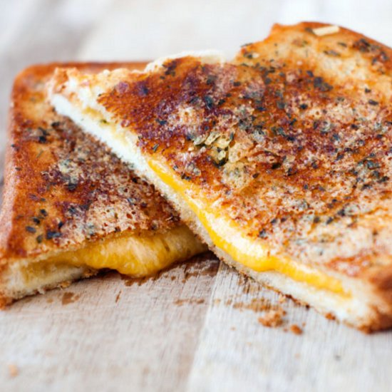 Crispy Garlic Bread Grilled Cheese