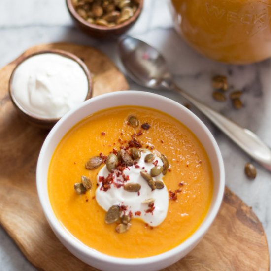 Carrot Soup with Coconut and Ginger