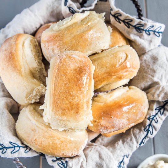 Brown Butter Parker House Rolls