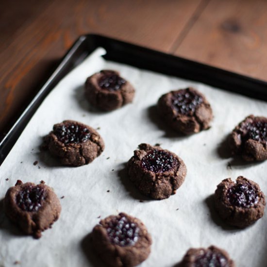 Chocolate Buckwheat Thumbprints