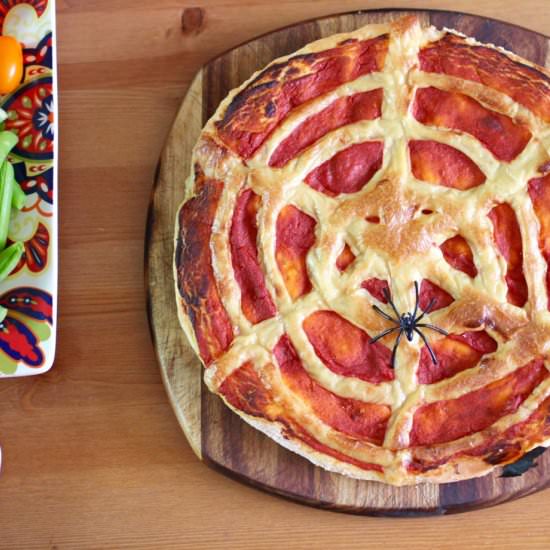 Vegan Spiderweb Pizza