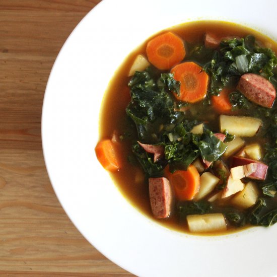 Turkey Sausage and Kale Soup