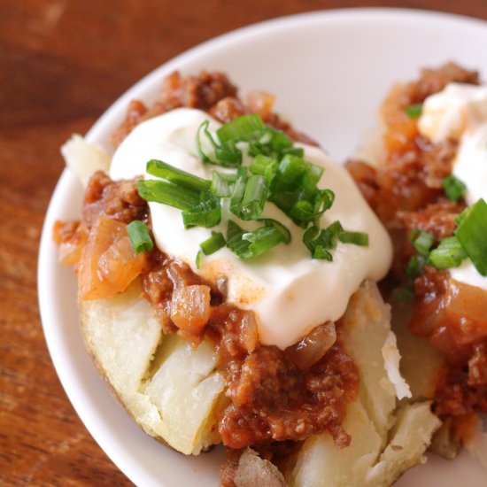 Sloppy Joe Baked Potatoes