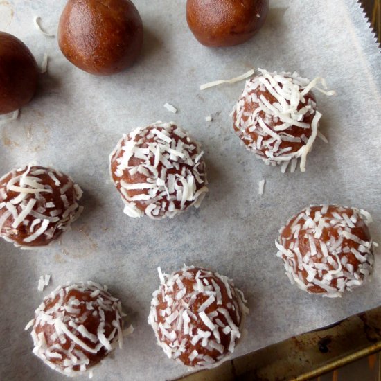 Chocolate PB Coconut Bites