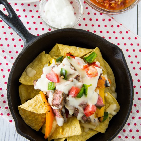 Grilled Steak Fajita Nachos