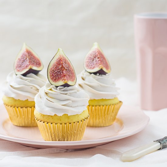 Wine and fig cupcakes