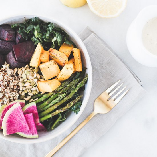 Kale & Quinoa Salad with Tahini