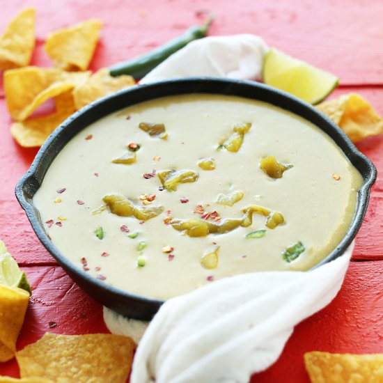 Vegan Green Chili Queso