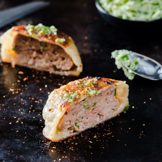 Pork Meat Pies with Scallion Butter