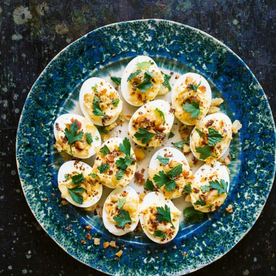 Falafel-Spiced Deviled Eggs