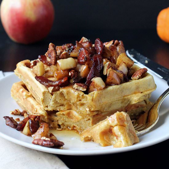 Pumpkin Cheddar Waffles