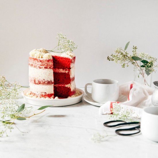 A Naked Red Velvet Cake