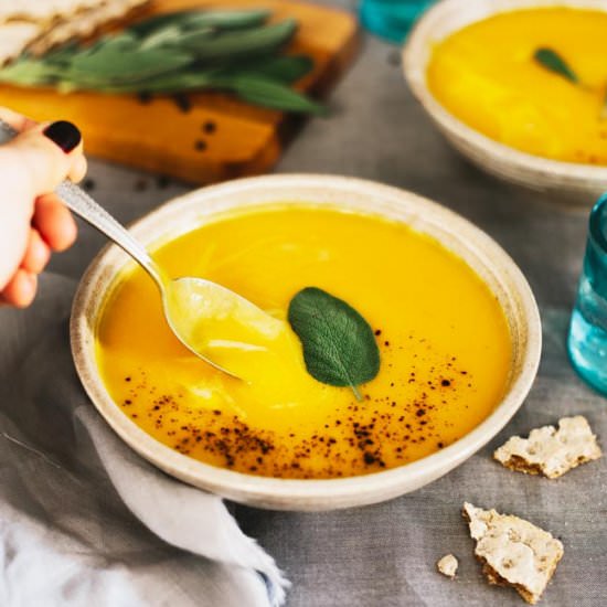 Butternut, Pumpkin and Sage Soup