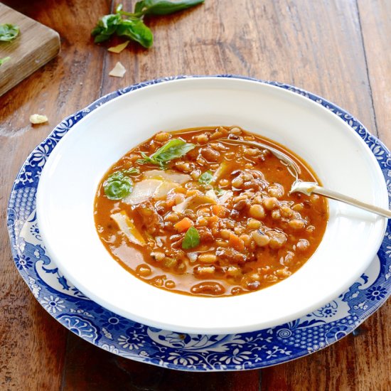 Bean, Pancetta and Farro Soup